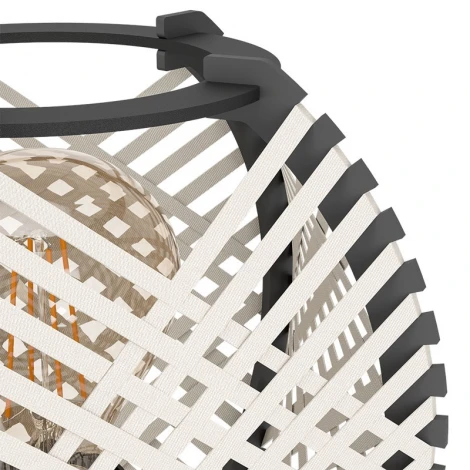 Настольная лампа Eglo Waverton 44008 1х40W (E27) сталь черный / текстиль, дерево, белый, черный