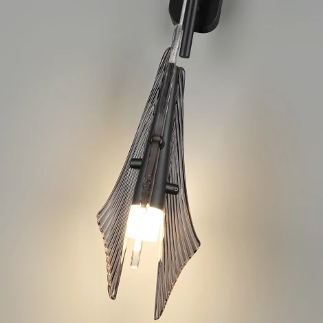 Бра Odeon Light Afalina 5442/6WL черный/дымчатый/металл/стекло/акрил LED 6W 3000K (220V)