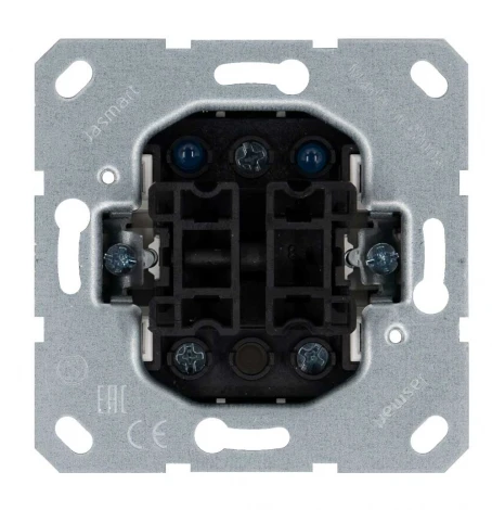 Выключатель двухклавишный с подсветкой (антрацит) Jasmart G-Classic G3023NB