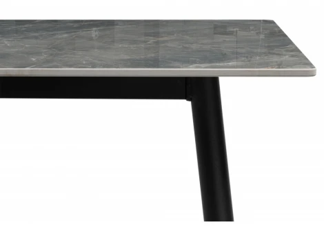 Кухонный стол Woodville Rion 120 серый мрамор / черный