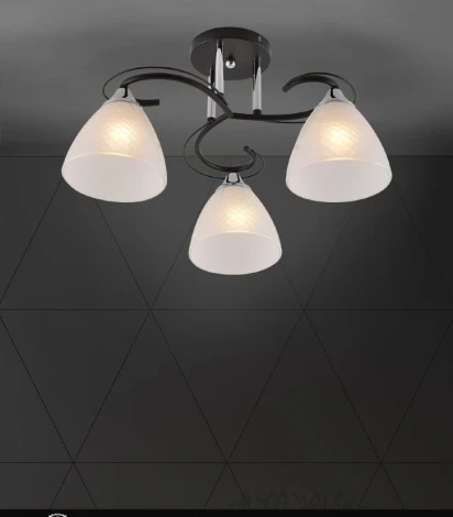 Потолочная люстра на штанге Seven Fires Nuala SF3372/3C-BK-CR-WT