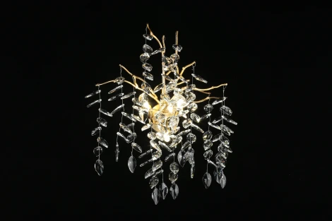 Бра Aployt Gertunia APL.847.01.03 (220V, хрусталь, подвески, листья, ветки)