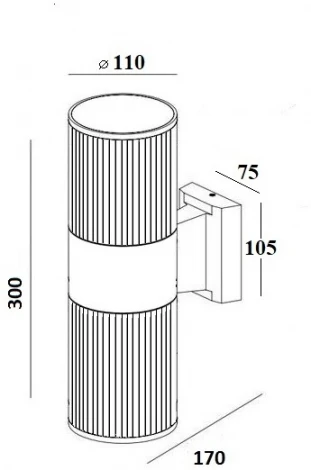 Архитектурная подсветка IP44 Oasis Light TUBE 78205 R (220V)