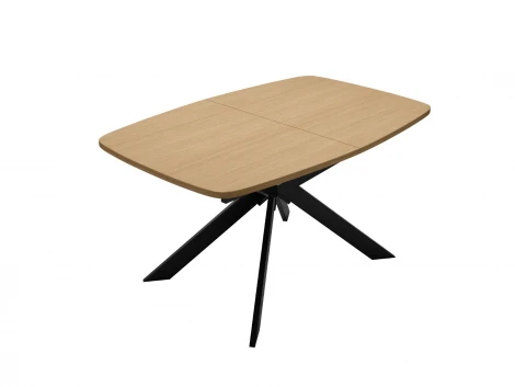 Стол DikLine B140 Дуб Каселла натуральный/опоры черные арт.00-00079998