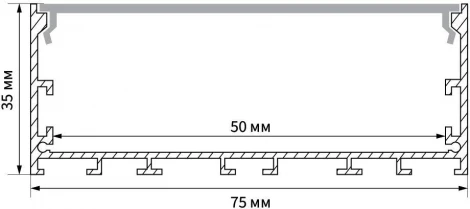 Профиль для светодиодной ленты Линии света 10375 Feron