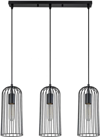 Подвесной светильник Escada Phoenix 10198/3S 3х60Вт Е27, металл, черный (220V, на проводе)