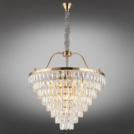 Подвесная люстра каскадная Aployt Gerta APL.725.13.13 (220V, хрусталь, на цепи)