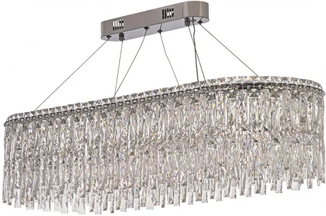 Подвесная люстра светодиодная Arti Lampadari Ovindoli Nickel Ovindoli L 1.5.100x35.100 N (220V, хрусталь, на тросе)