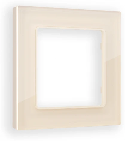 Рамка Ambrella Volt ALFA Platos (Бежевый Стекло органическое) 1-ая AF330301