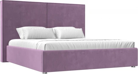 Кровать интерьерная Аура 180 (Сиреневый/Микровельвет) Лига Диванов арт.120538