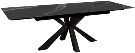 Стол DikLine SFE160 Керамика Черный мрамор/подстолье черное/опоры черные (2 уп.) 00-00069622