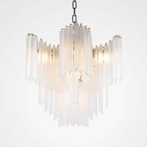 Подвесная люстра Chandelier Pulsar White Glass ImperiumLoft 40,2107 (84744-22) (220V, на цепи)