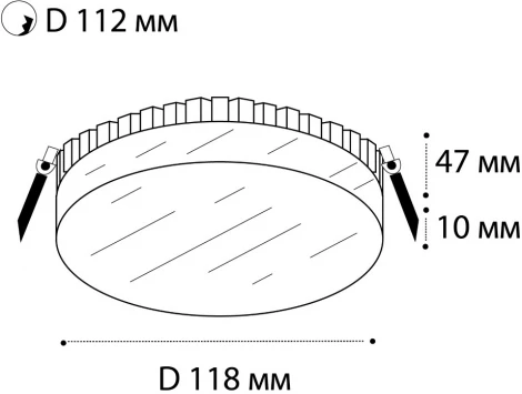 Встраиваемый светильник Italline IT06-6010 white 3000K (LED, 220V, круглые, IP44)