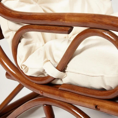 Кресло-качалка MILANO (разборная) / без подушки / Cognac (коньяк) (ротанг top quality)