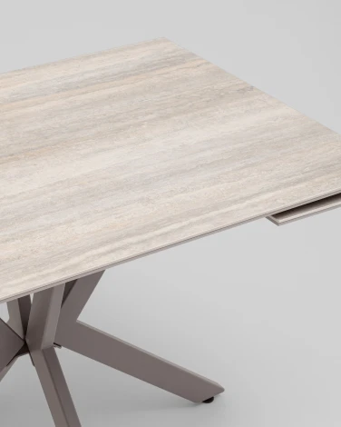 Стол Marmer 120-180/80/76 см подстолье металл капучино Stool Group УТ000042366