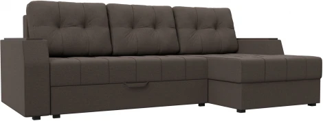 Диван угловой Эмир БС правый угол (Коричневый/Рогожка) Лига Диванов арт.123010