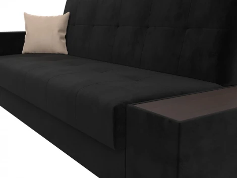 Диван-книжка Лига-020 стол справа (Черный,Бежевый/Велюр) Лига Диванов арт.118488