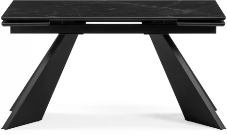 Керамический стол Woodville Ливи 140х80х78 черный мрамор / черный 532399