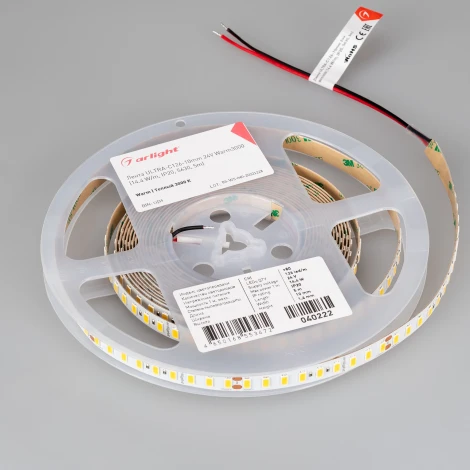 Светодиодная лента ULTRA-C126-10mm 24V Warm3000 (14.4 W/m, IP20, 5630, 5m) (Arlight, высок.эфф.200 лм/Вт) 040222