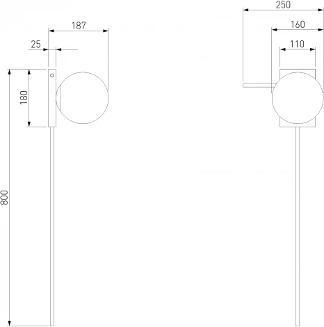 Настенный светильник Eurosvet Fredo 40033/1 белый (220V, шар)