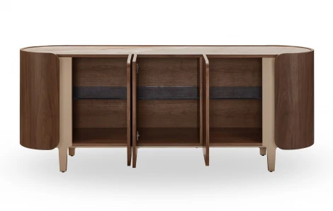 Буфет SELECT 3138 глянцевая керамика ТОСКАНЕ/орех/золото ESF 5895