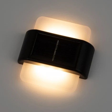 Светильник настенный на солнечной батарее. 6 светодиодов, 1*АА Ni-Mh аккумулятор в/к. IP44 Uniel USL-F-159/PM090 QUATRO