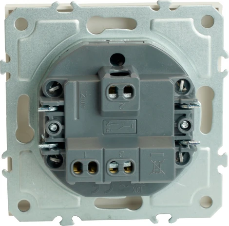 Переключатель одноклавишный (белый) Stekker Эмили 49867