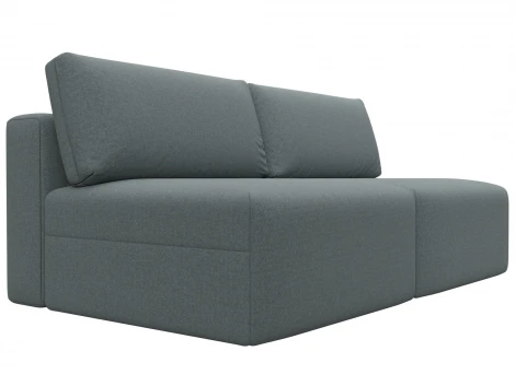 Диван прямой модульный Лига-060 НПБ (ЛДСП,Брус,Фанера/Пластик/Рогожка/Серый) Лига Диванов 129705