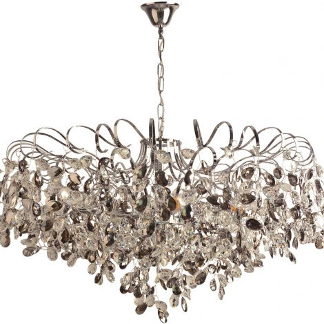 Подвесная люстра хрустальная Reluce 08281-0.4-10 CR (220V, на цепи)