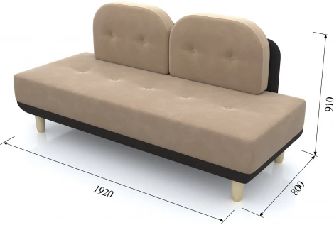 Диван Arsko Торли бежевый велюр