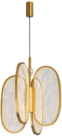 Подвесной светильник Odeon Light Piuma 6664/38L античн бронза/металл/акрил IP20 LED 38W 2500Лм 3000K (220V, на проводе)