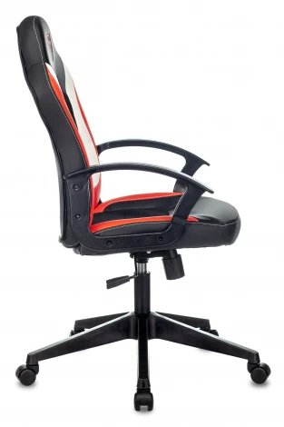 Кресло игровое Zombie 11 черный/красный текстиль/эко.кожа крестовина пластик
