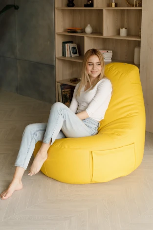 Кресло Dreambag Комфорт Желтое ЭкоКожа (Классический) 3711501