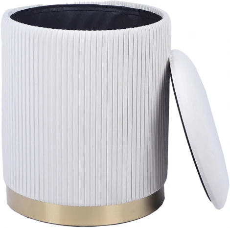 Пуф Шарлотта с ящиком велюр бежевый Stool Group арт.УТ000039500