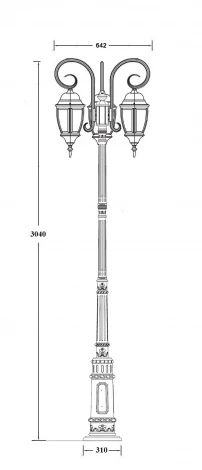 Наземный фонарь Oasis Light ARSENAL L 91210LB 18 E7 Bl