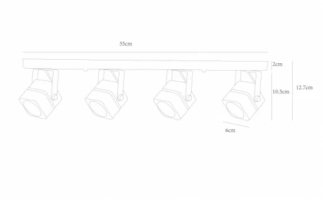 Спот Arte Lamp Misam A1315PL-4BK (220V, куб)