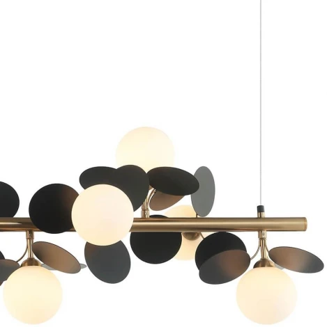 Подвесная люстра на штанге Lumien Hall Ilmari LH4136/12PO-BR-BK