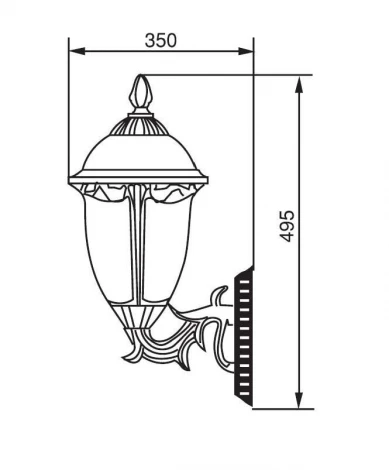 Настенный фонарь уличный Oasis Light ST. LOUIS L 89101/15L Bl