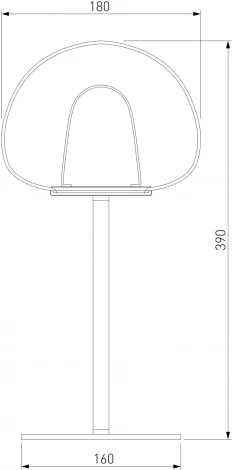 Настольный светодиодный светильник со стеклянным плафоном Eurosvet Twice 90326/1 черный (220V)