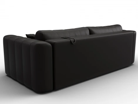 Диван прямой Лига-062 НПБ (ДСП,Фанера,ХДФ/Пластик/Экокожа/Коричневый) Лига Диванов 130272