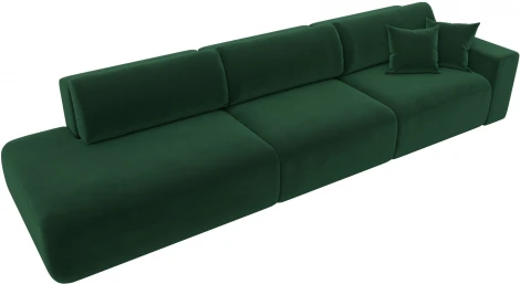 Диван прямой Лига-036 НПБ Модерн Лонг подлокотник справа (Зеленый/Велюр) Лига Диванов арт.121359