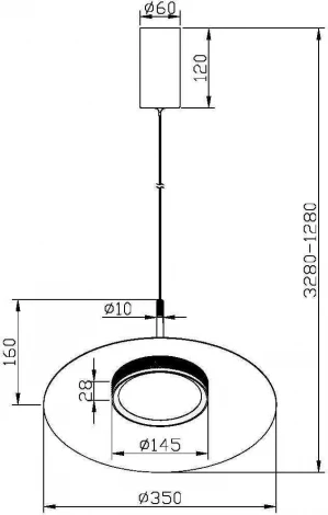 Подвесной светильник Maytoni El MOD041PL-L15B3K1 (LED, 220V, на проводе, круглые)