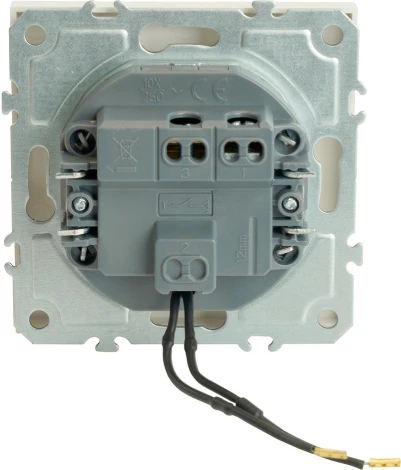 Выключатель одноклавишный с подсветкой (белый) Stekker Эмили 49863