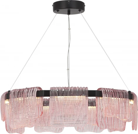 Подвесной сетильник ST Luce Voile SL6021.403.54 черный/розовый LED 1*54W 4000K (220V, на тросе, круглые)