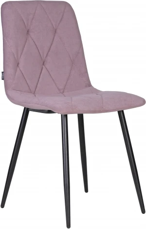 Стул обеденный DOBRIN CHILLY ROMBO (Лавандовый Simple 48, основание черное) 006 ROMBO, цвет сиденья лавандовый основания черный