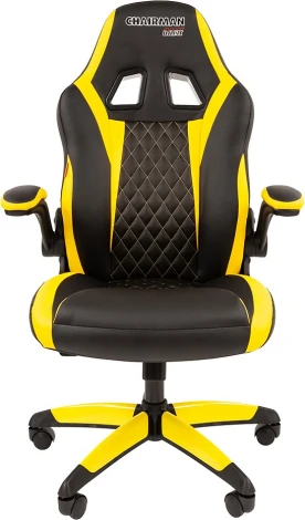 Игровые кресла CHAIRMAN GAME 15 (Пластик,Экокожа/Черный,Желтый)