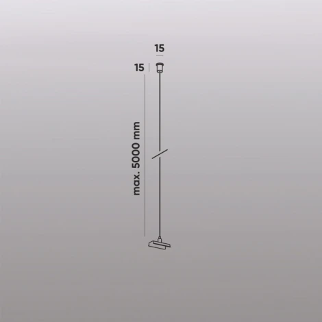 Механический подвес для трека Denkirs Smart Base TR2127-BK 5м, черный, алюминий (на тросе)