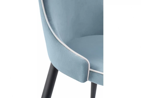 Стул Woodville на металлокаркасе Kora 1 light blue / white / black 15080