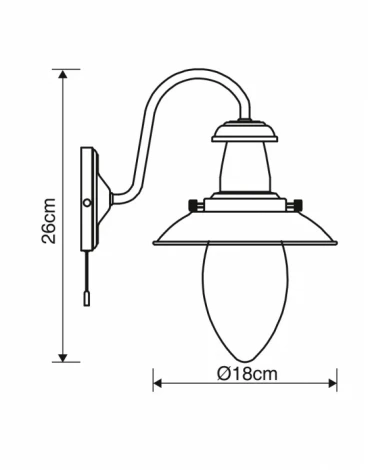 Бра Arte Lamp Fisherman A5518AP-1AB