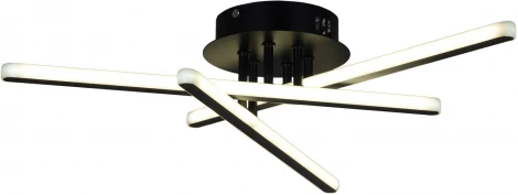 Потолочная люстра светодиодная на штанге с пультом Reluce 08855-3.3-03C BK+GY